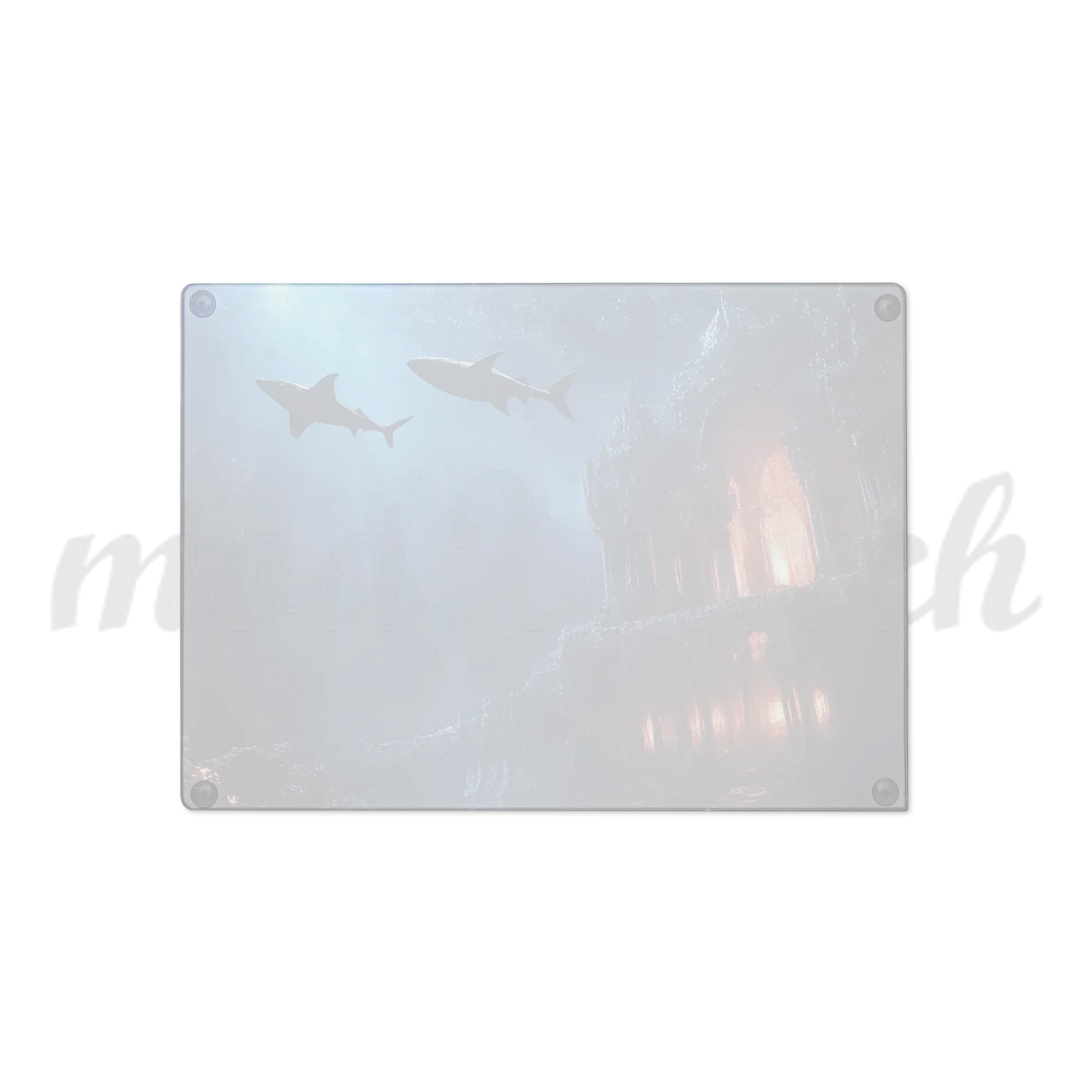 Atlantis City Ruins Glass Cutting Board