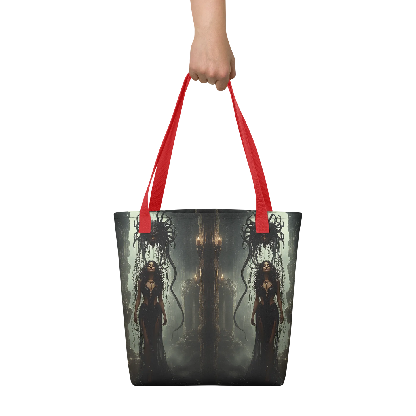 Birth of Medusa tote bag all over print