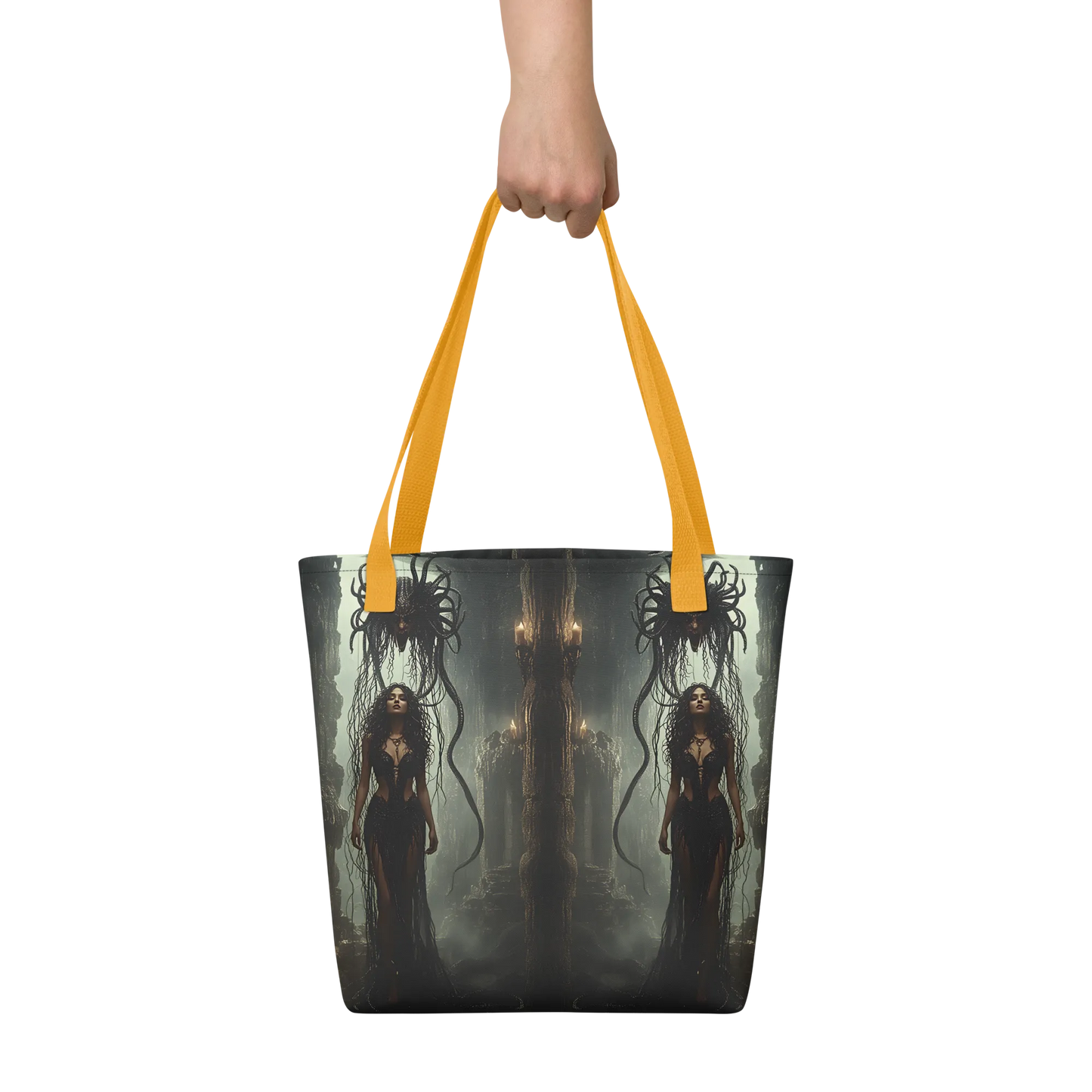 Birth of Medusa tote bag all over print