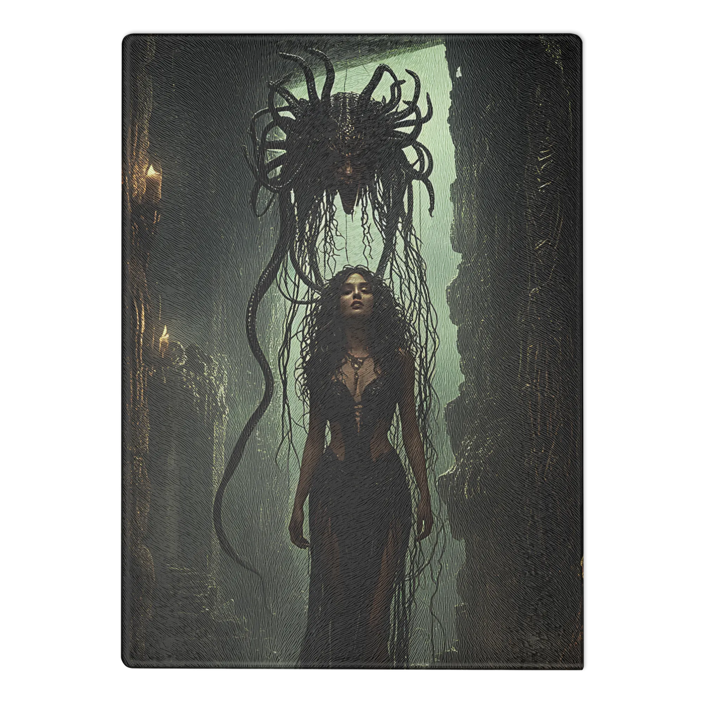 Birth of Medusa glass cutting board