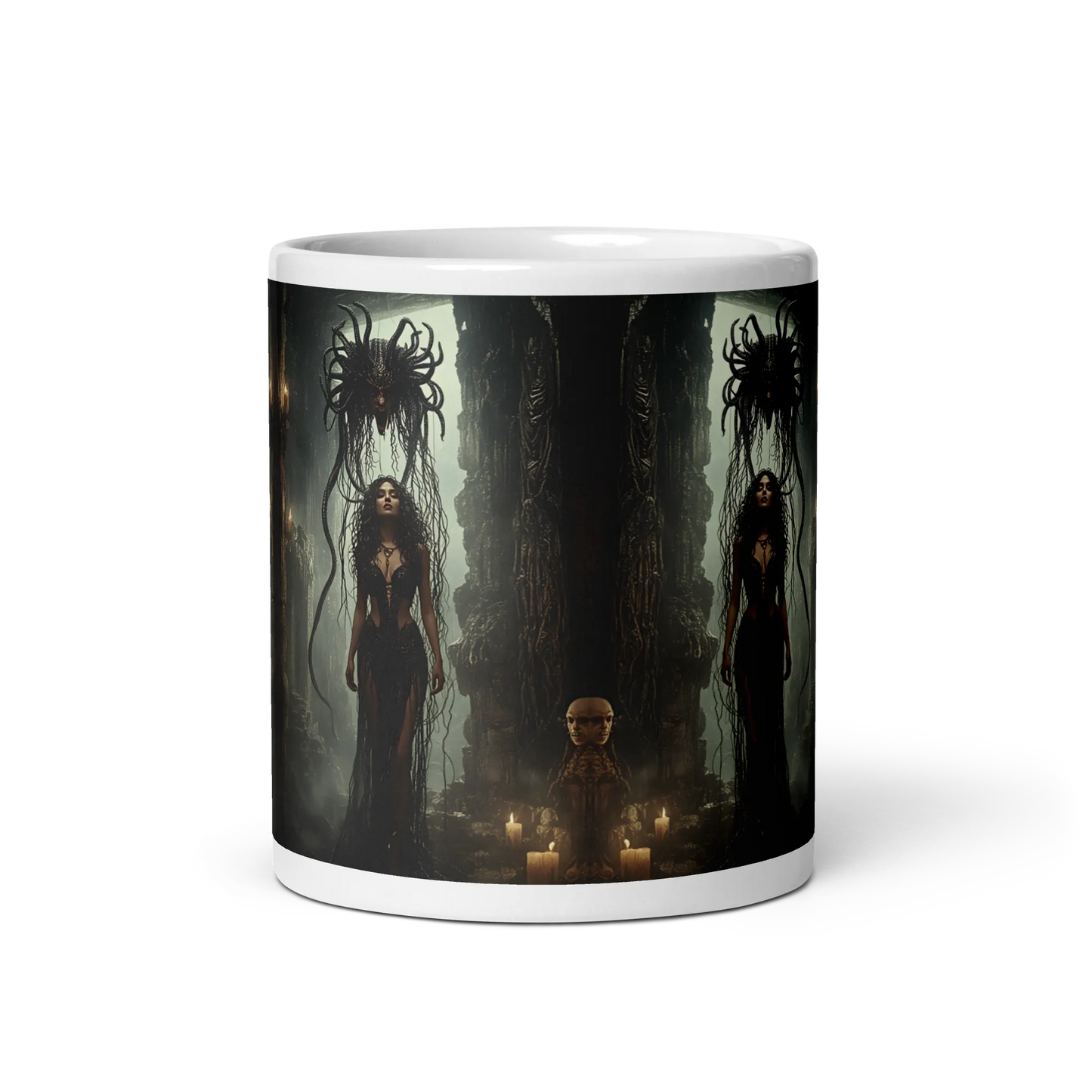 Birth of Medusa white mug