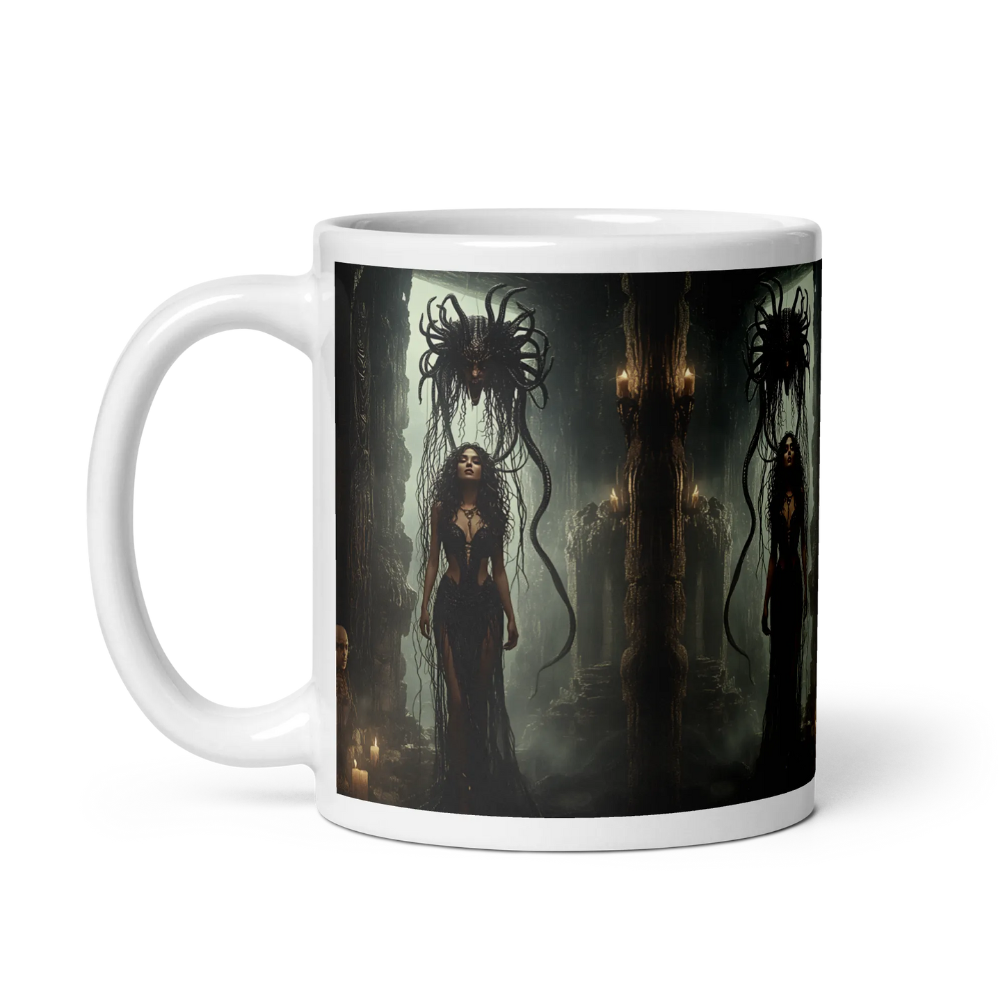 Birth of Medusa white mug