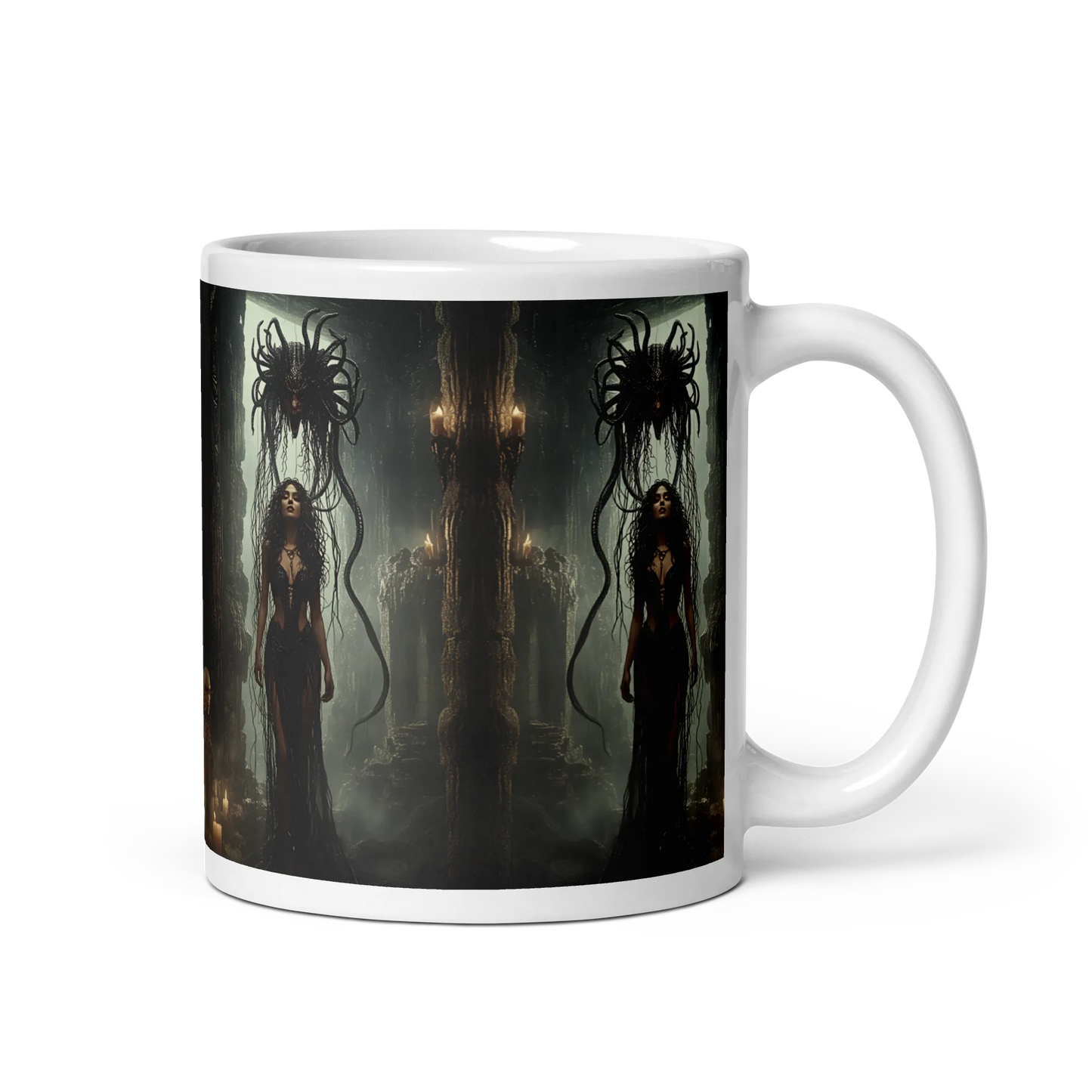 Birth of Medusa white mug