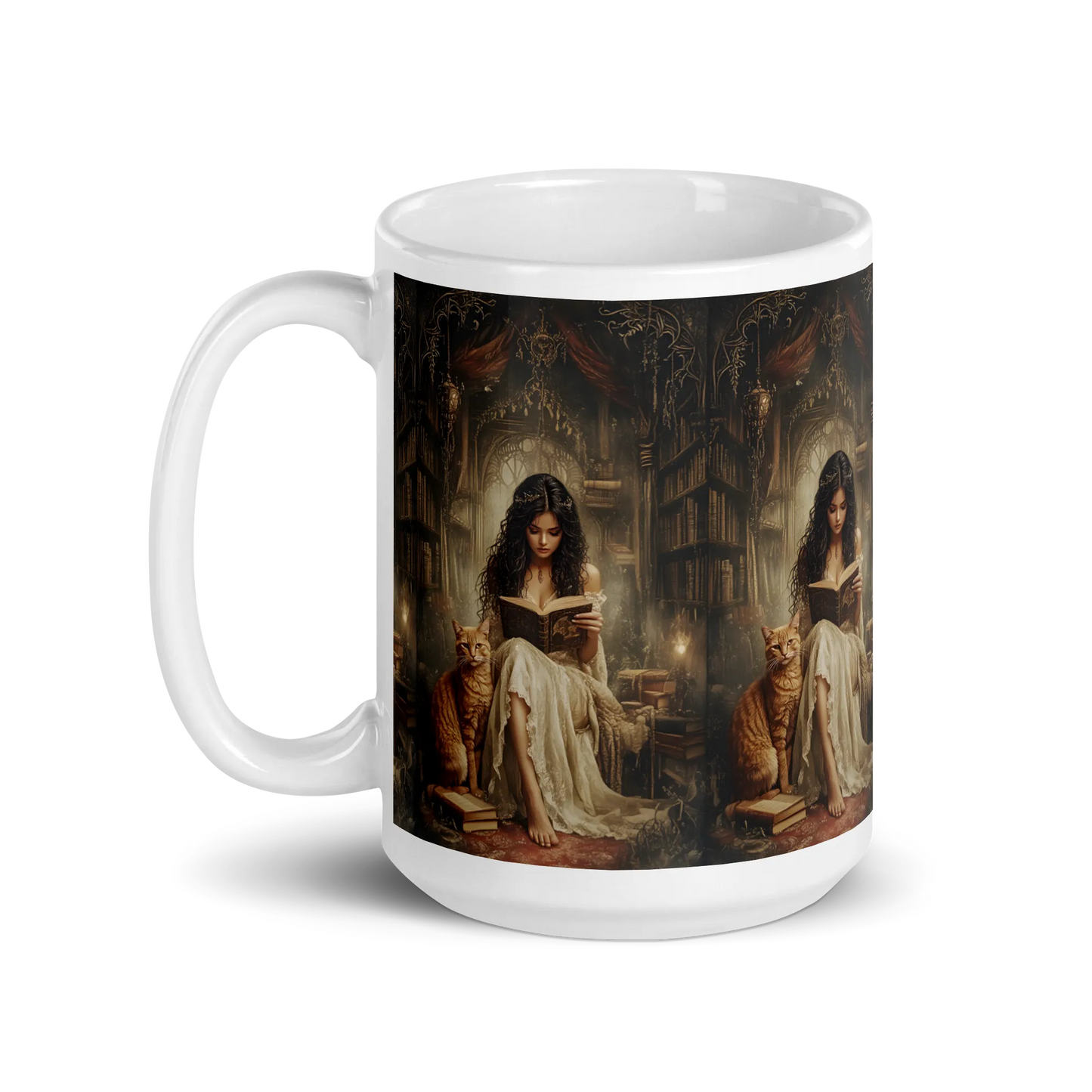 The Librarian white mug