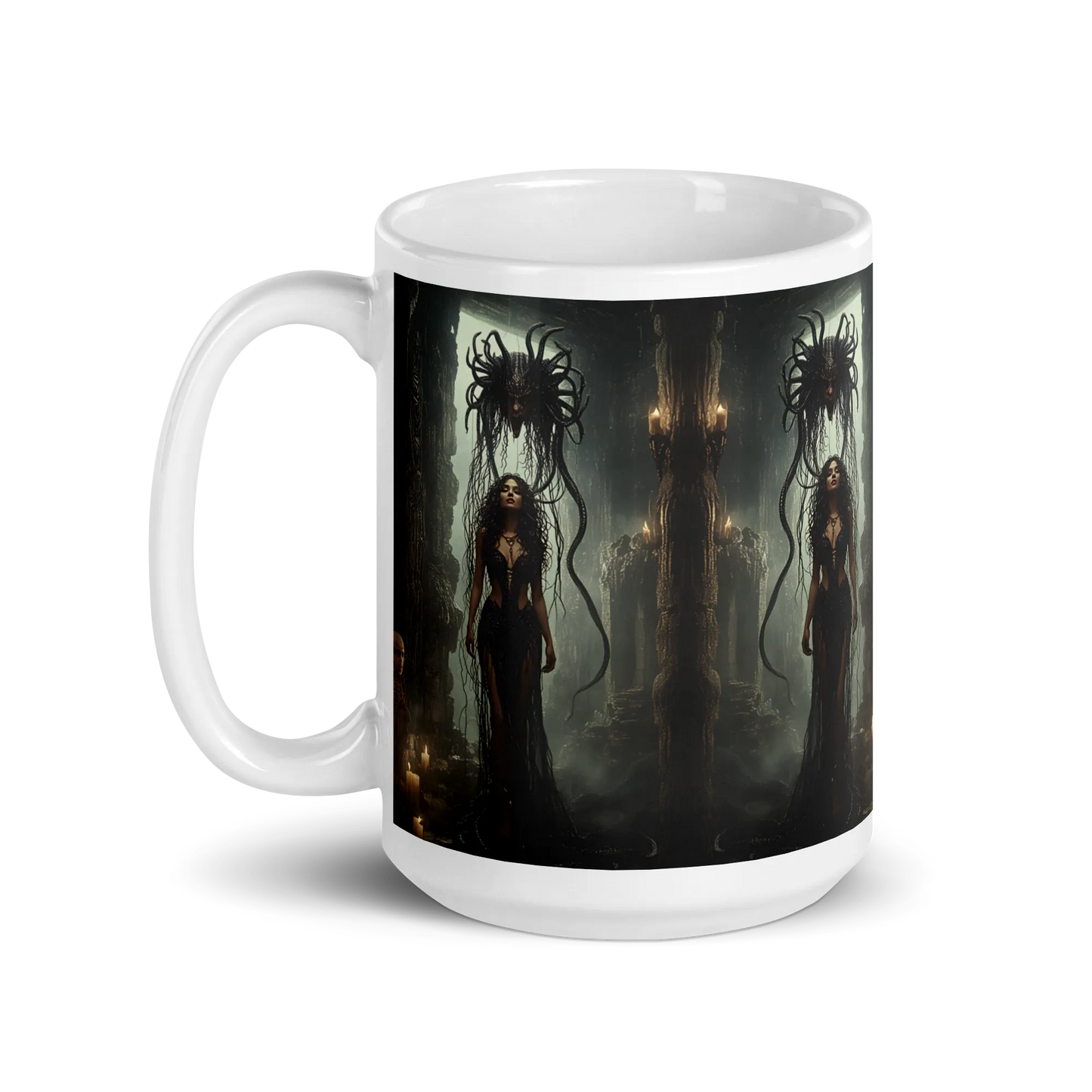 Birth of Medusa white mug