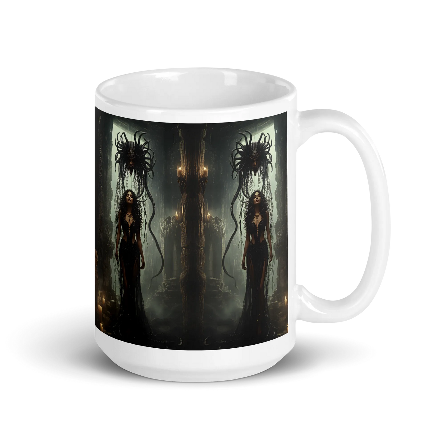 Birth of Medusa white mug