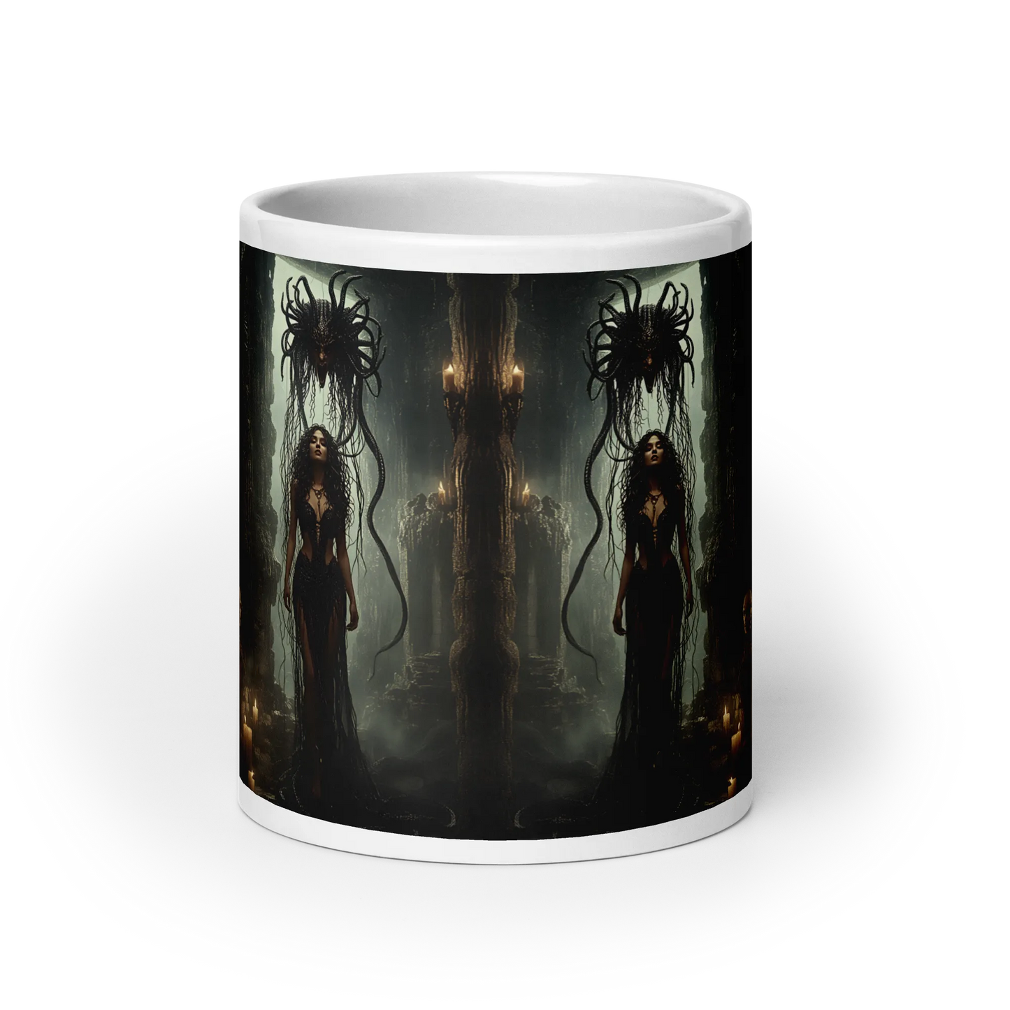 Birth of Medusa white mug