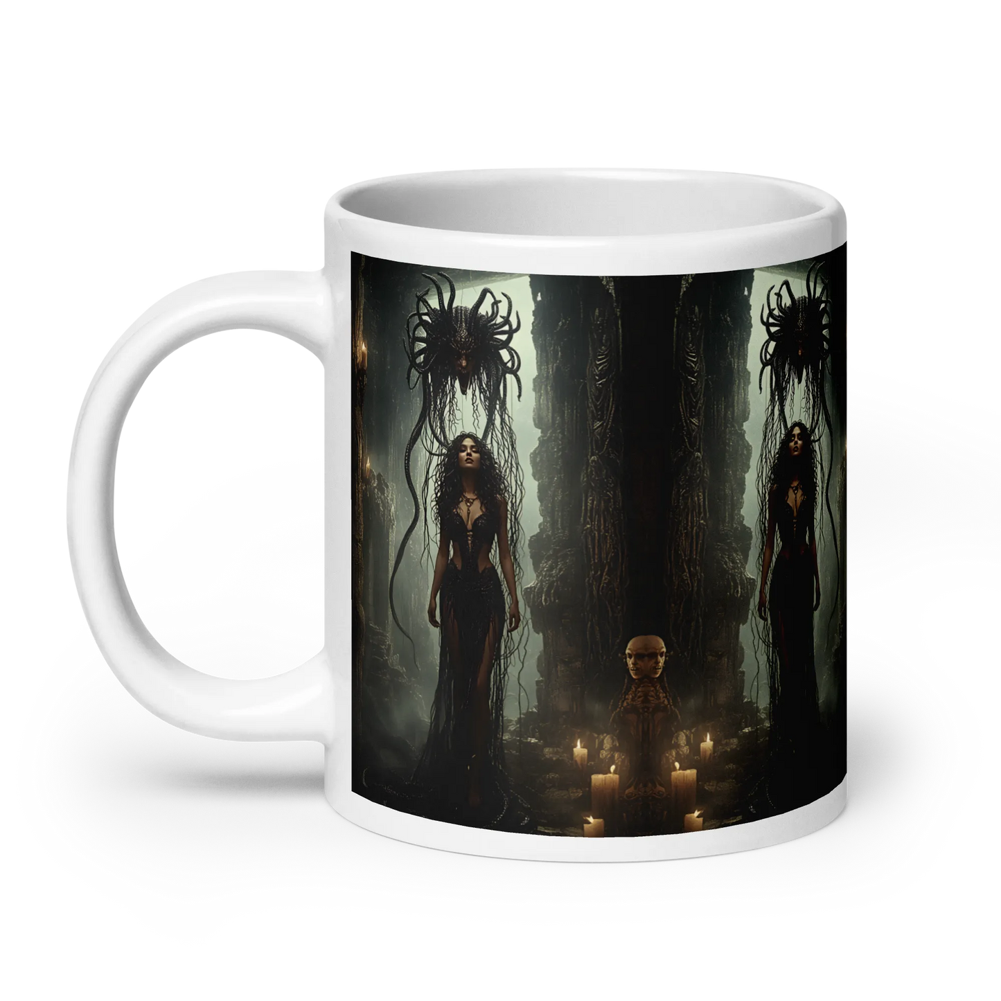 Birth of Medusa white mug