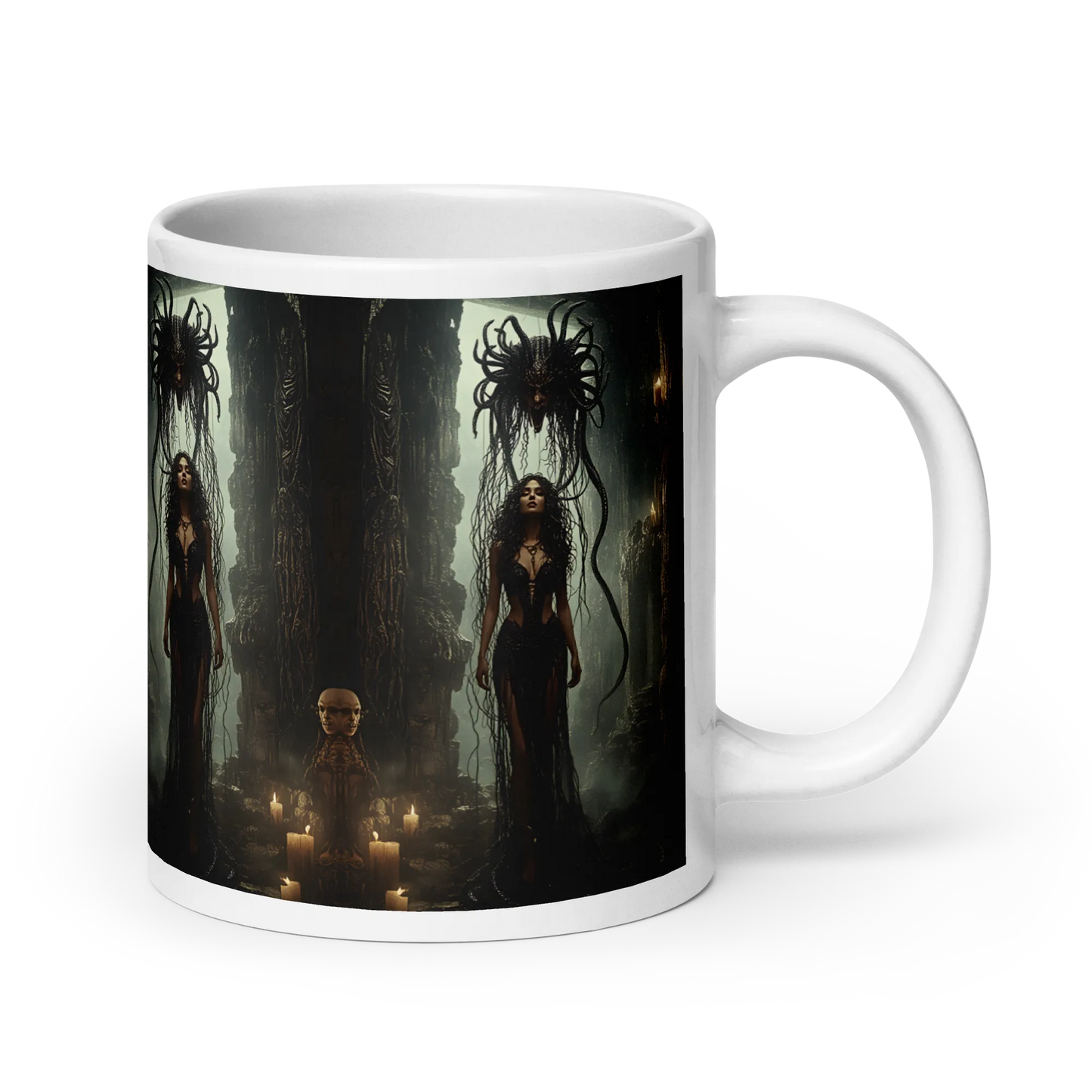 Birth of Medusa white mug
