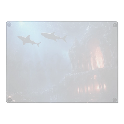 Atlantis City Ruins Glass Cutting Board