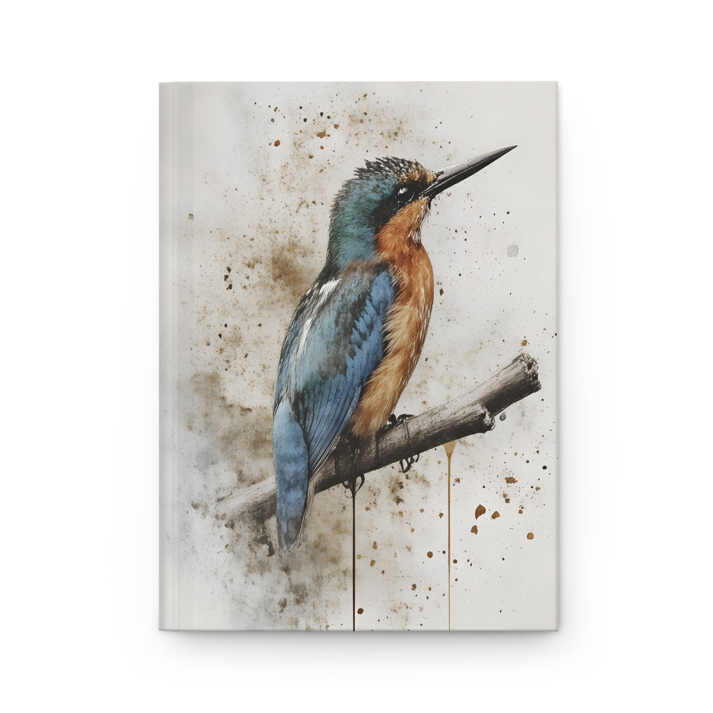Spirit of the Kingfisher Watercolor Hardcover Journal — Matte Bird Sketch Notebook