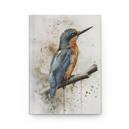 Spirit of the Kingfisher Watercolor Hardcover Journal — Matte Bird Sketch Notebook