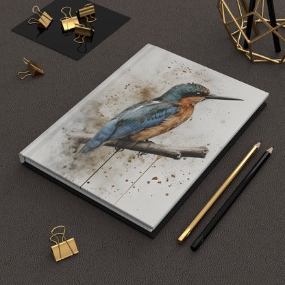 Spirit of the Kingfisher Watercolor Hardcover Journal — Matte Bird Sketch Notebook