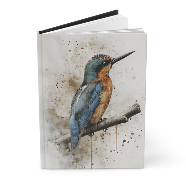 Spirit of the Kingfisher Watercolor Hardcover Journal — Matte Bird Sketch Notebook