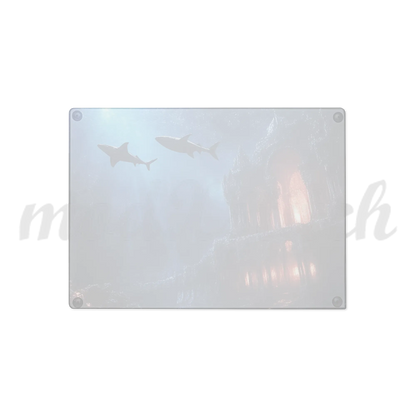 Atlantis City Ruins Glass Cutting Board