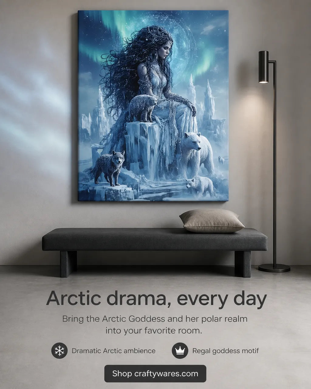Arctic Goddess canvas wall art