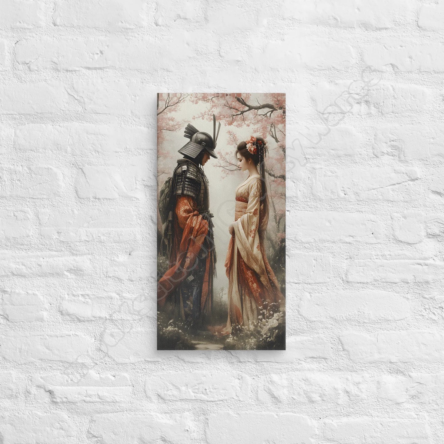 Geisha & Her Samurai 2 canvas wall art