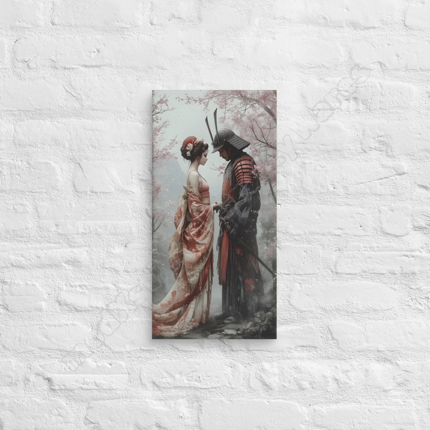 Geisha & Her Samurai 3 canvas wall art