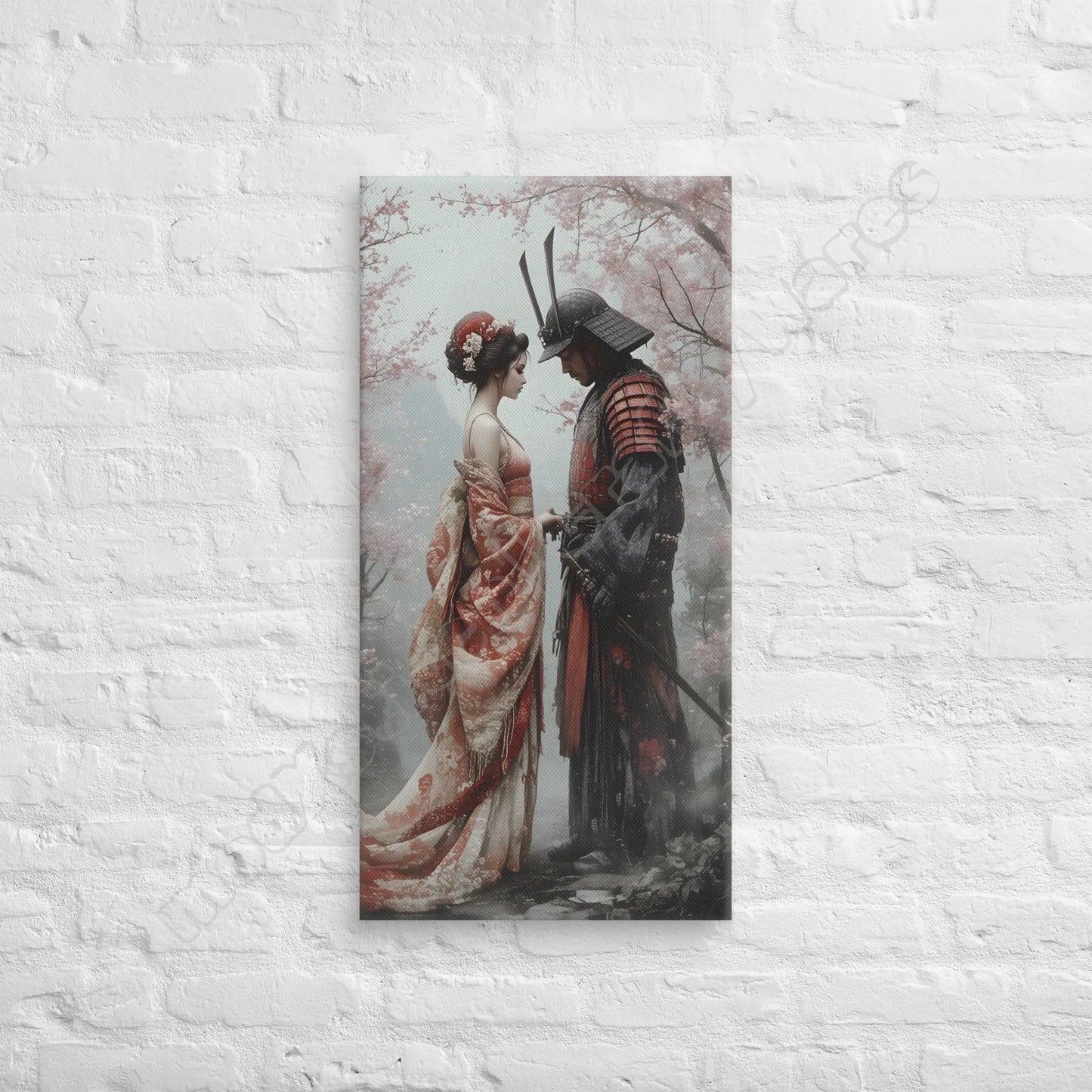 Geisha & Her Samurai 3 canvas wall art