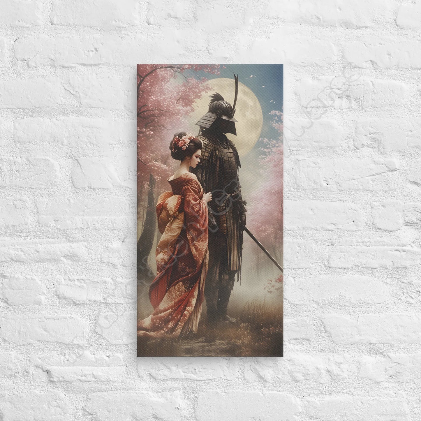 Geisha & Her Samurai 4 canvas wall art