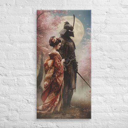 Geisha & Her Samurai 4 canvas wall art