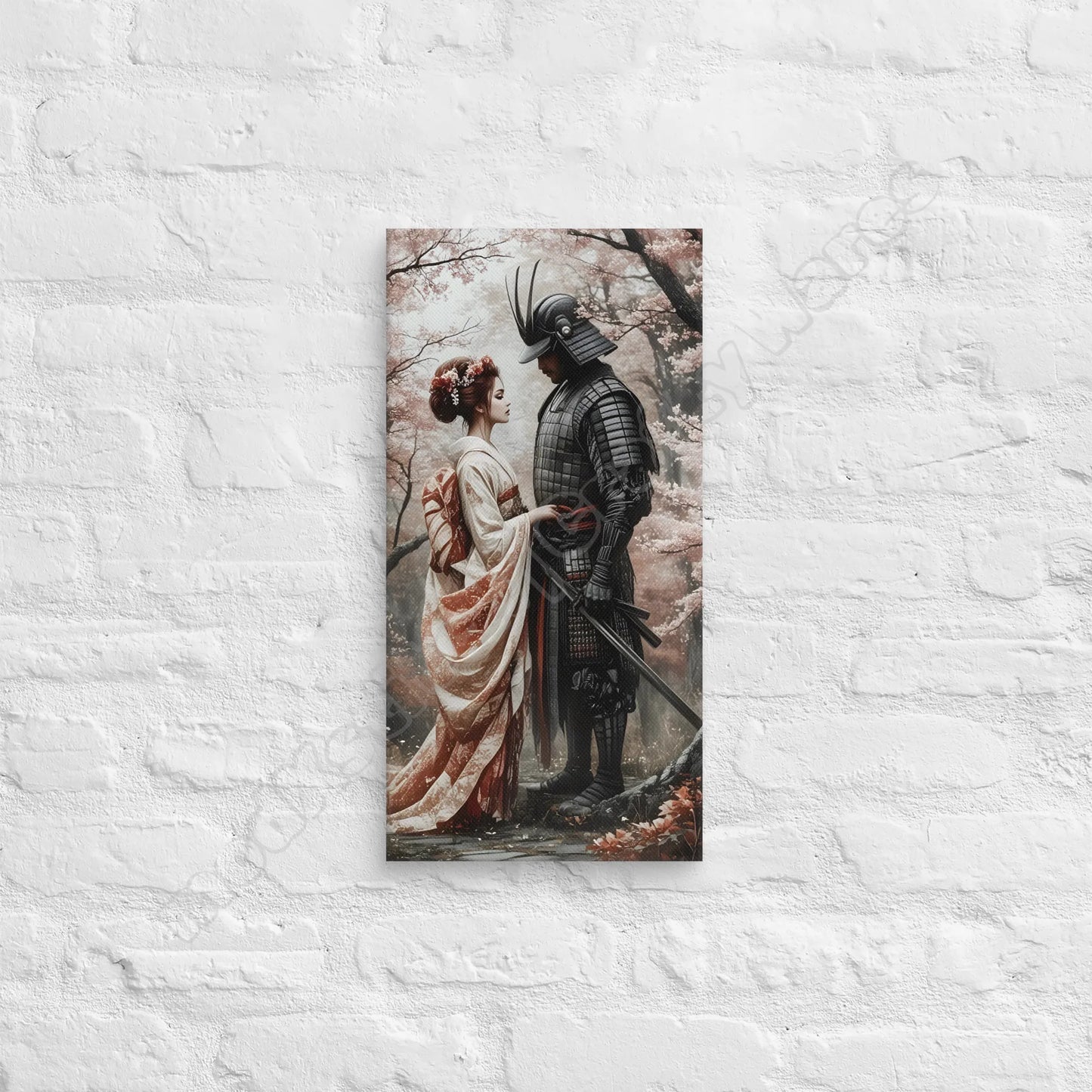 Geisha & Her Samurai 5 canvas wall art