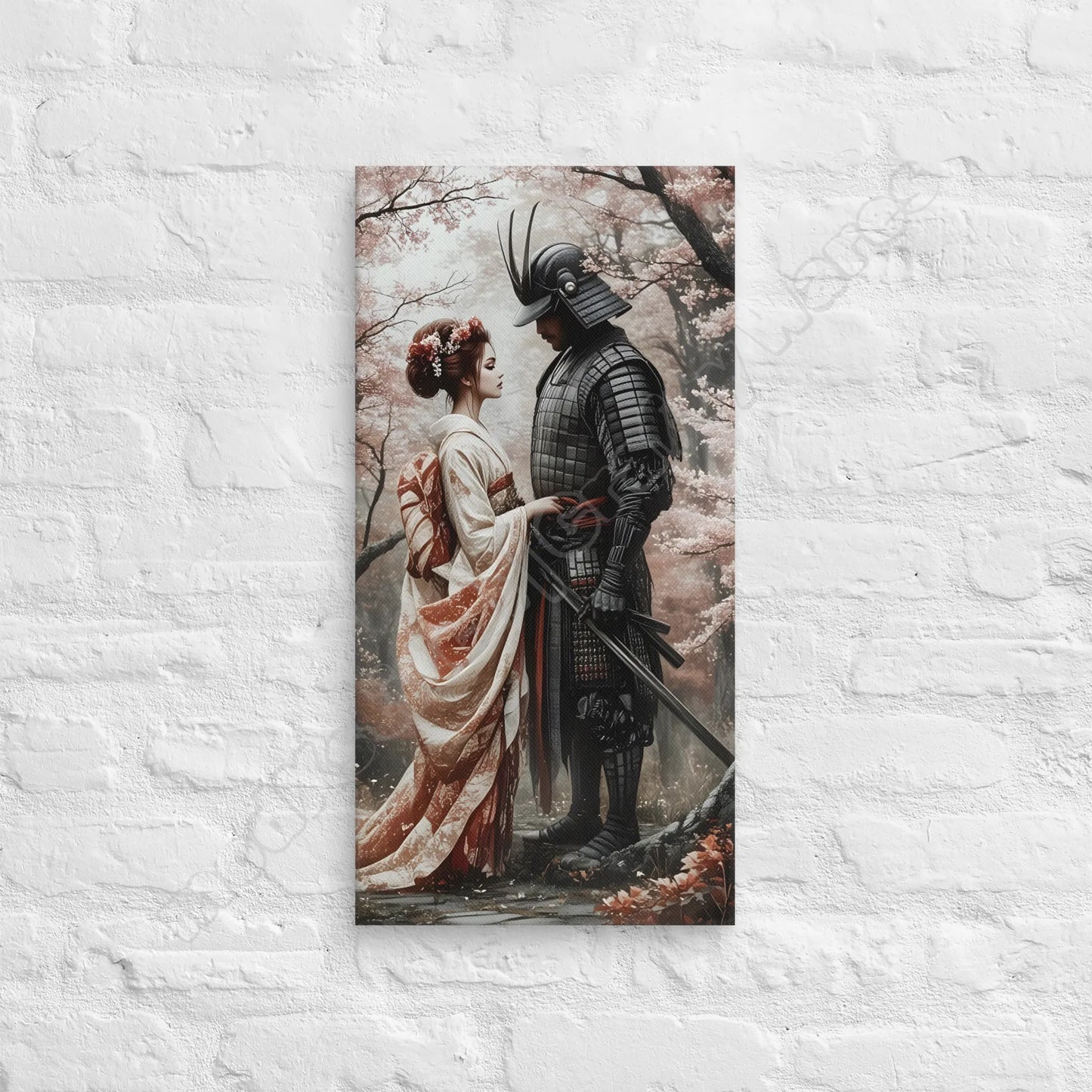 Geisha & Her Samurai 5 canvas wall art