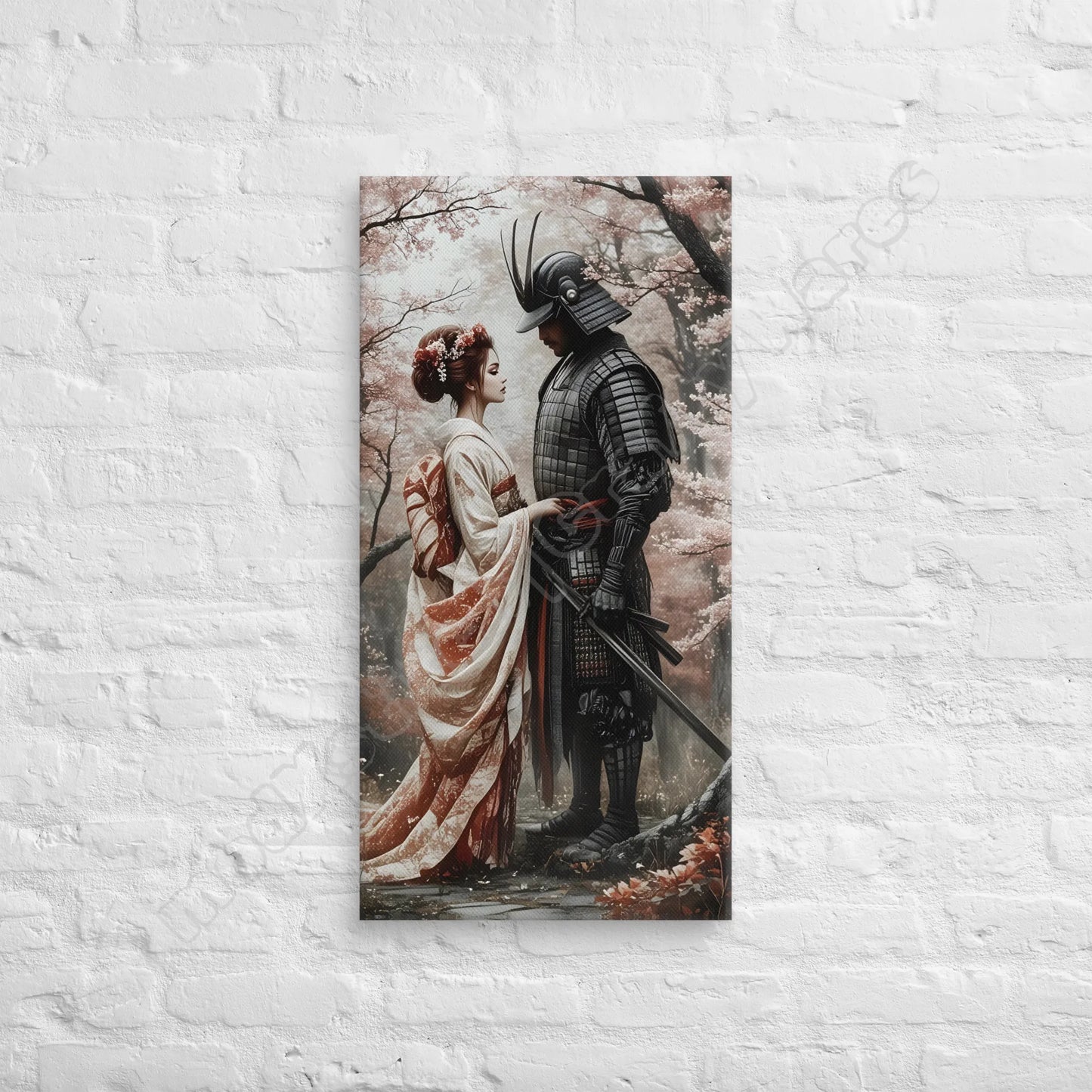 Geisha & Her Samurai 5 canvas wall art