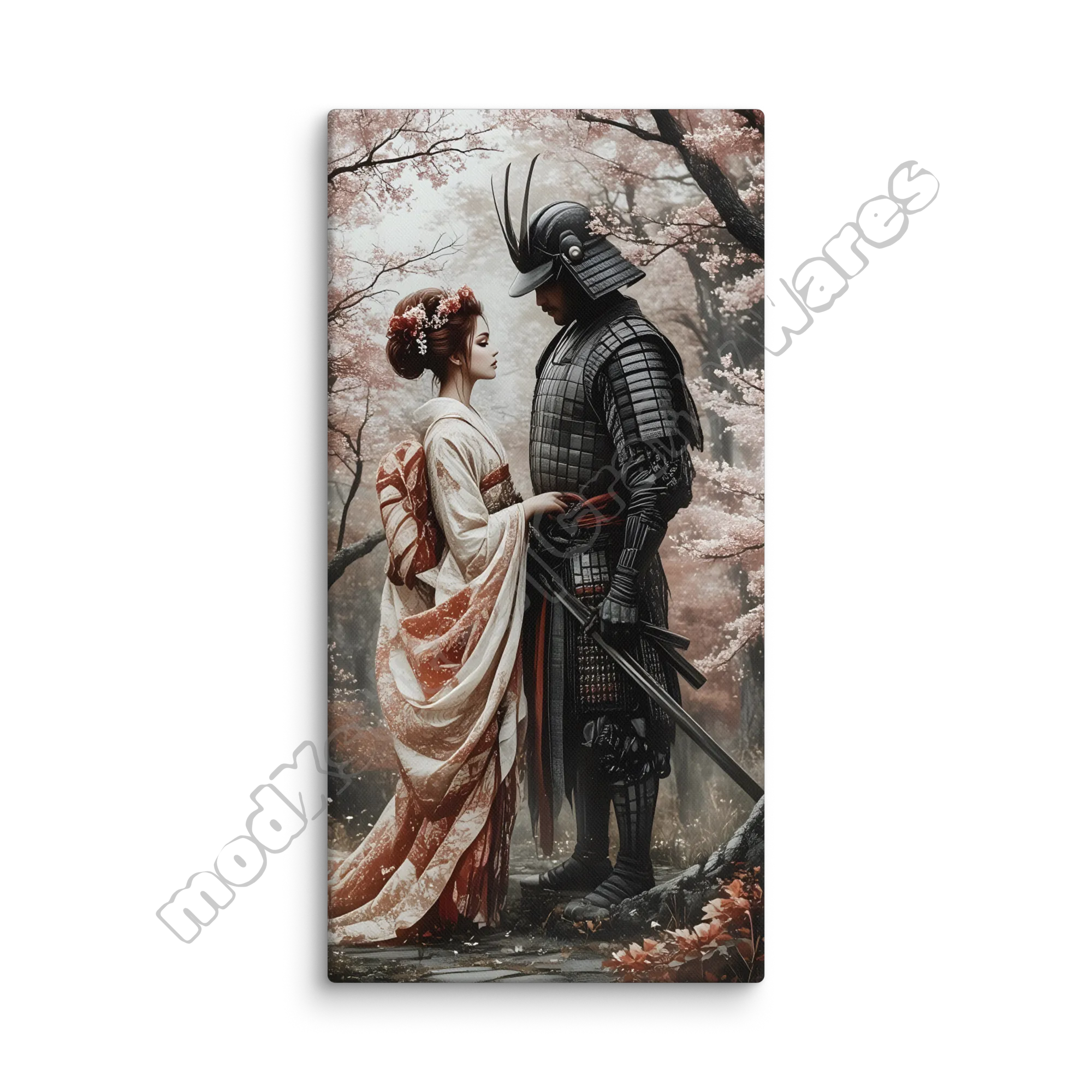 Geisha & Her Samurai 5 canvas wall art