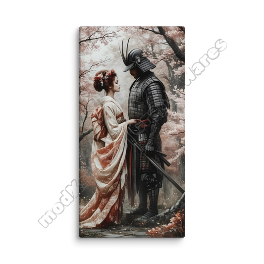 Geisha & Her Samurai 5 canvas wall art