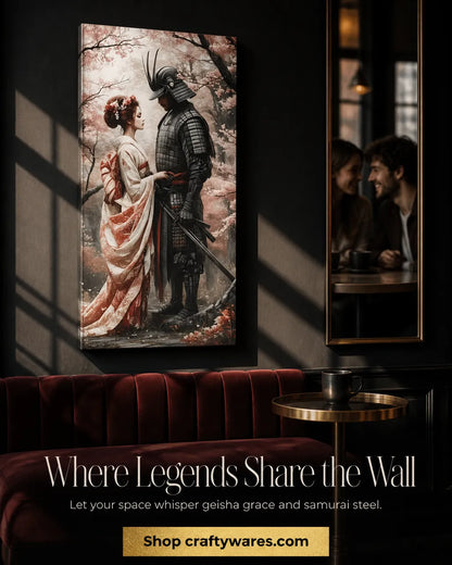 Geisha & Her Samurai 5 canvas wall art