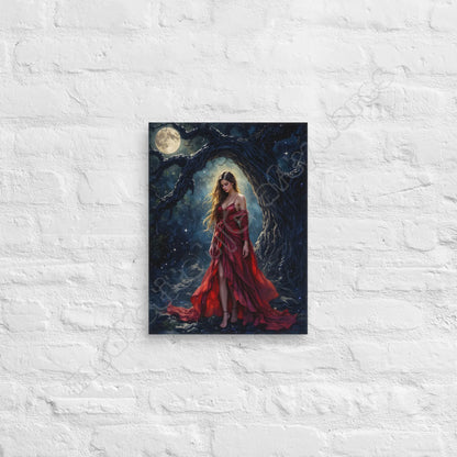 Lady in Red canvas wall art