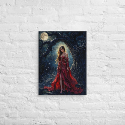 Lady in Red canvas wall art