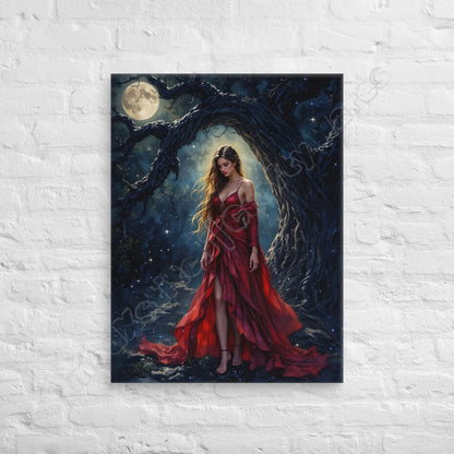 Lady in Red canvas wall art