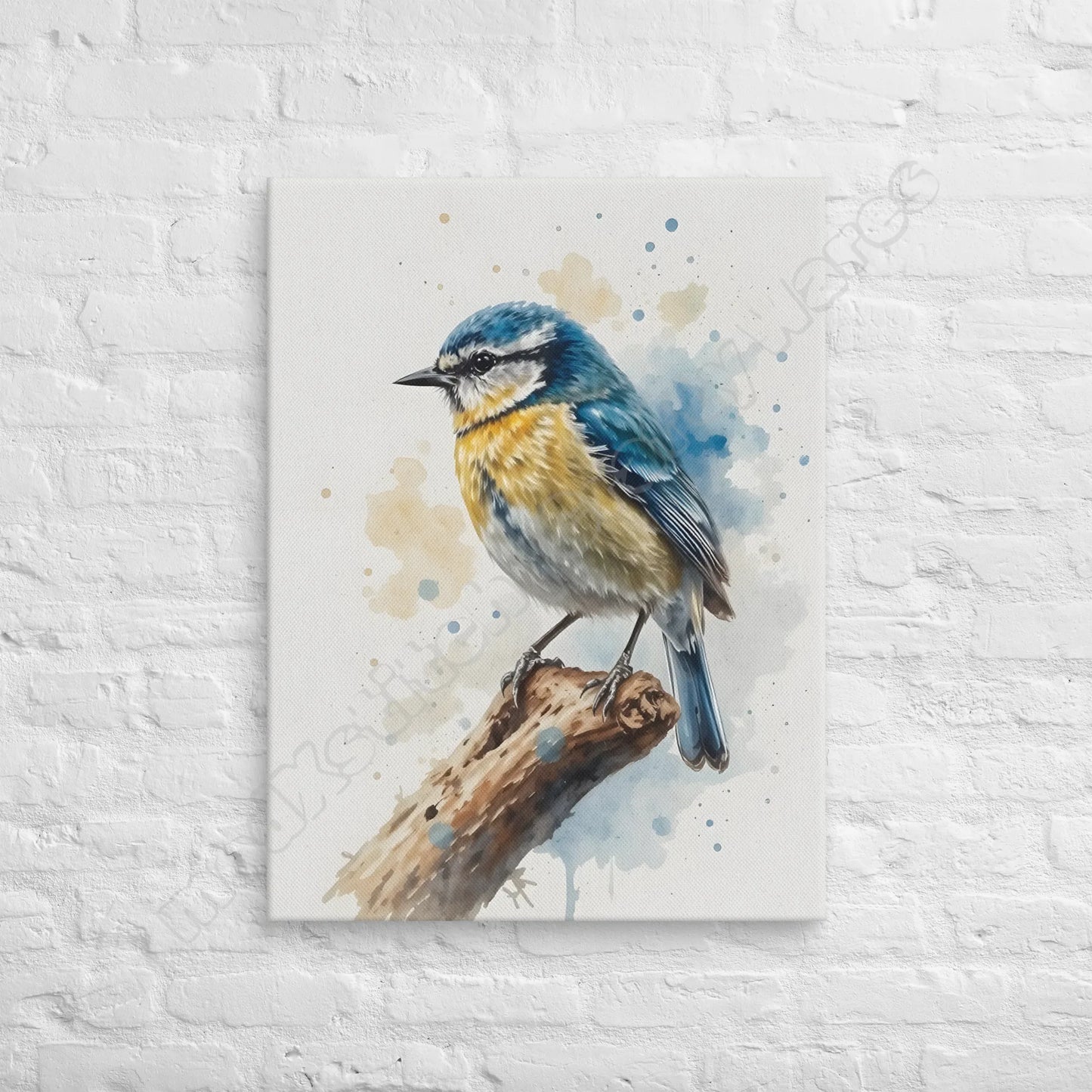 Spirit Of The Blue Tit canvas wall art