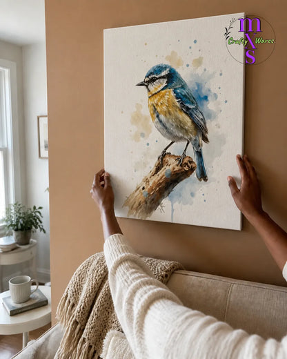 Spirit Of The Blue Tit canvas wall art