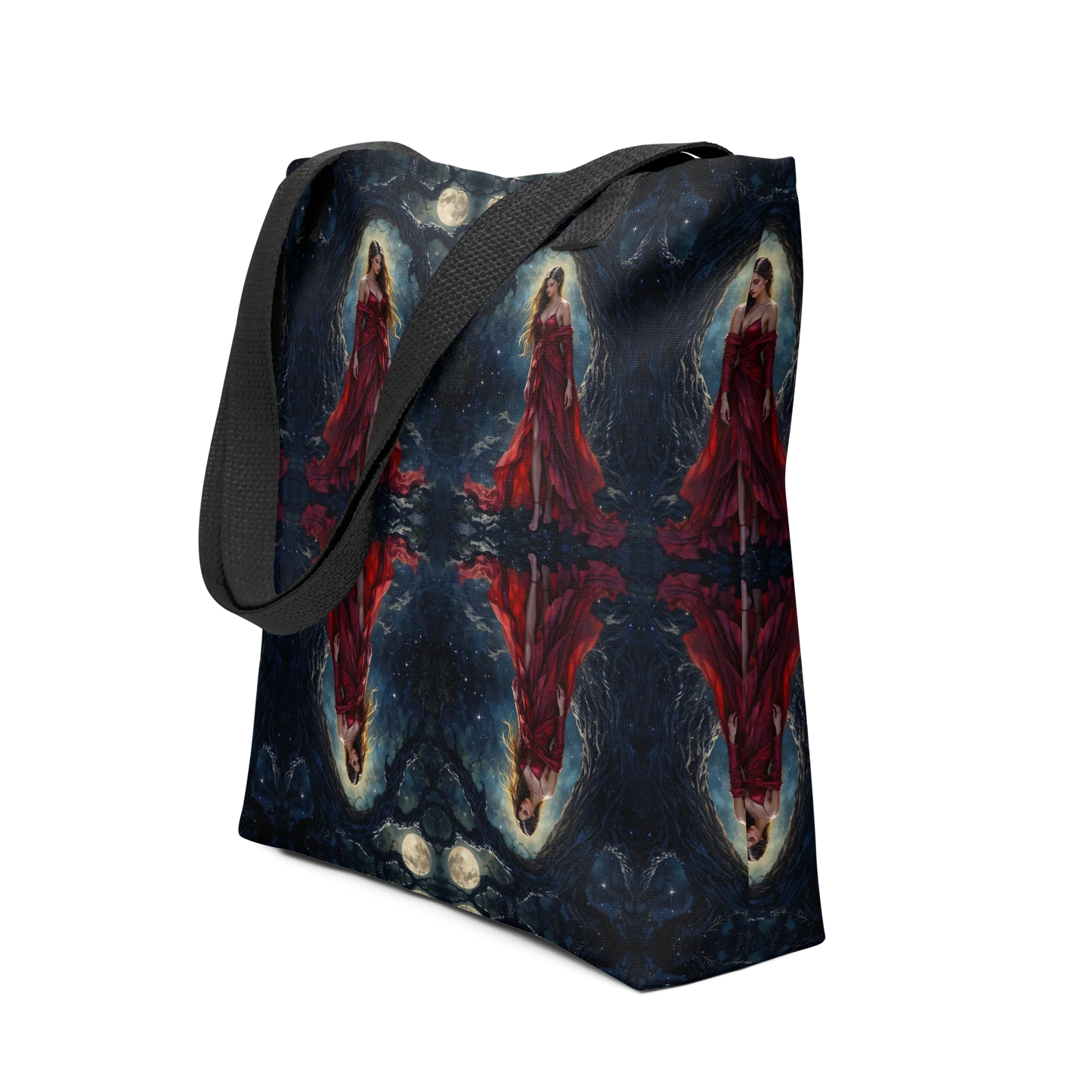 Lady in Red tote bag all over print