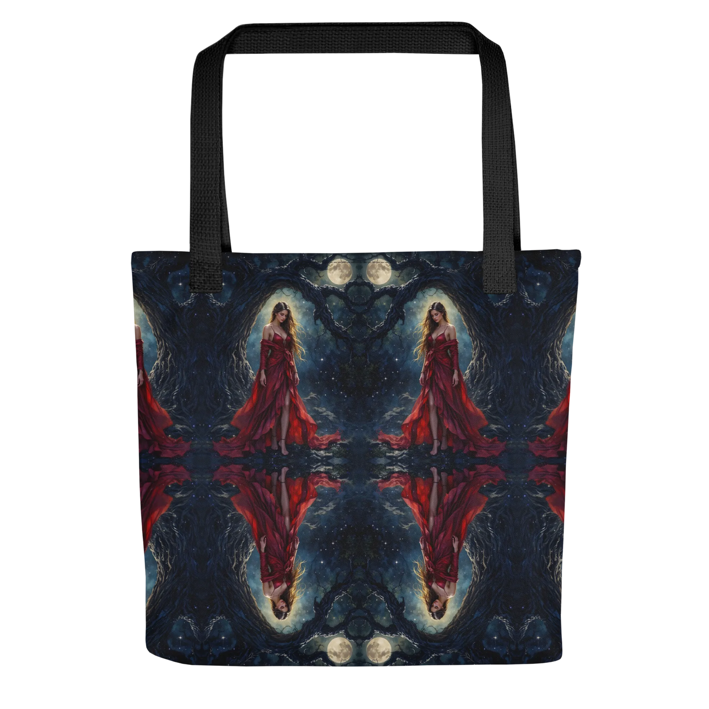 Lady in Red tote bag all over print