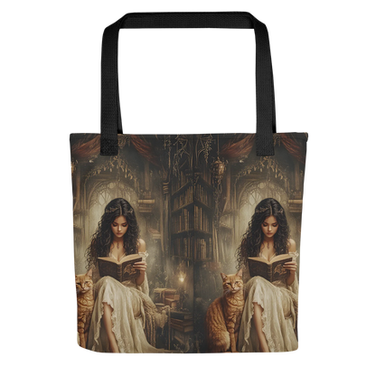 The Librarian tote bag all over print