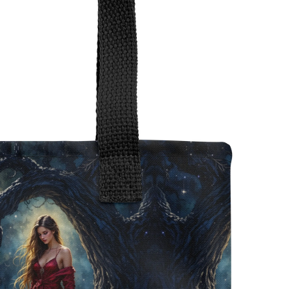 Lady in Red tote bag all over print