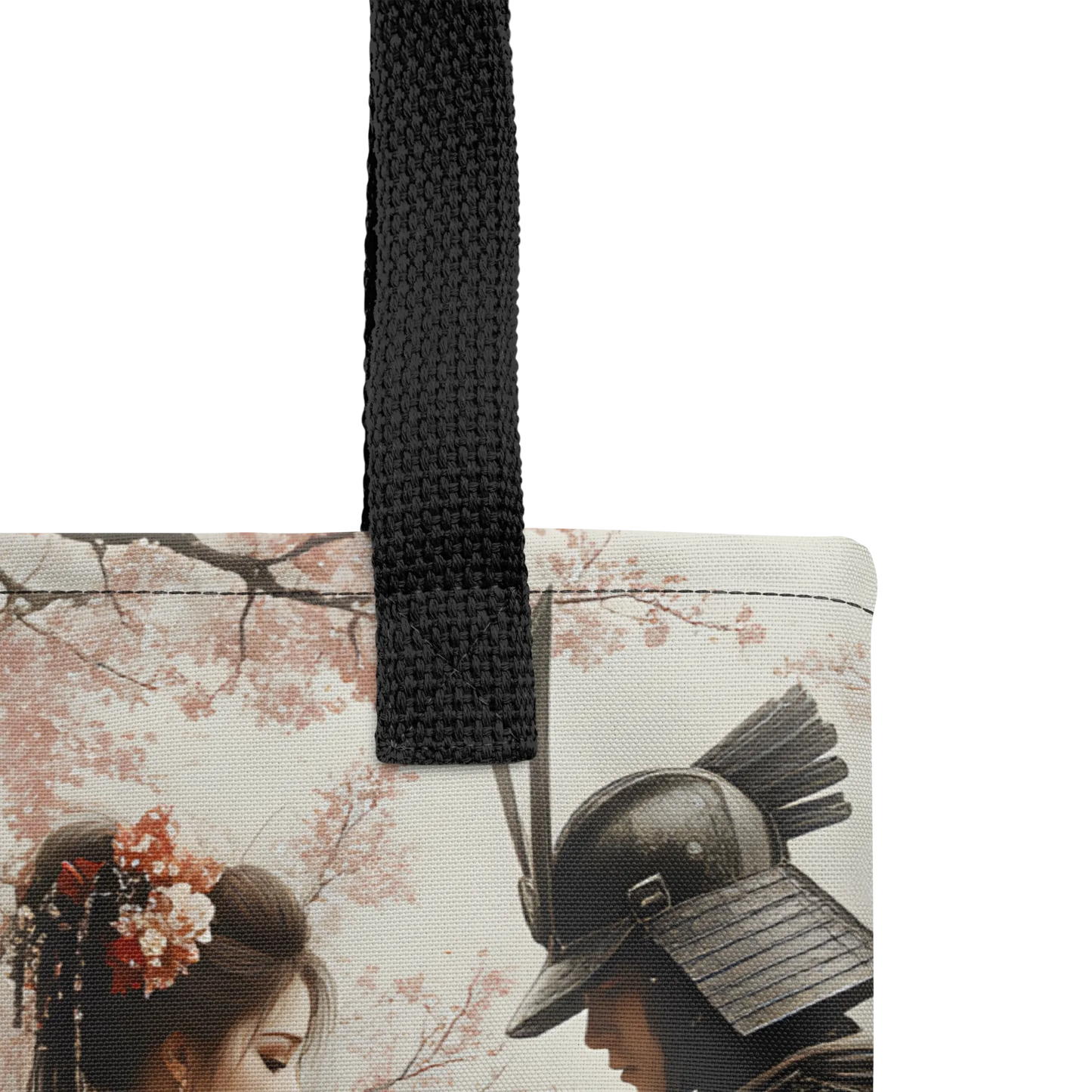 Geisha and her Samurai tote bag all over print
