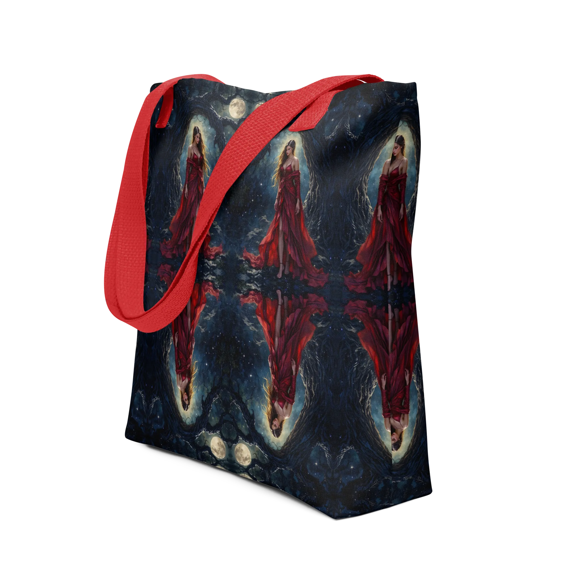 Lady in Red tote bag all over print