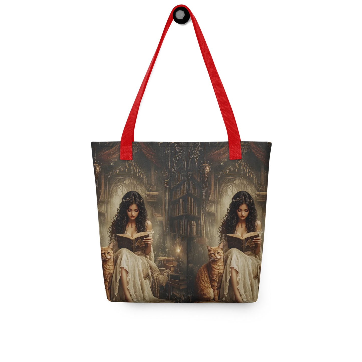 The Librarian tote bag all over print