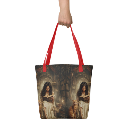 The Librarian tote bag all over print