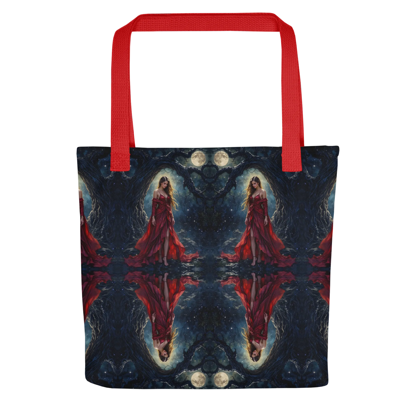 Lady in Red tote bag all over print