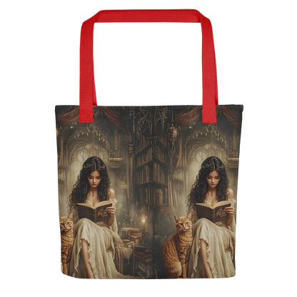 The Librarian tote bag all over print