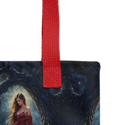 Lady in Red tote bag all over print