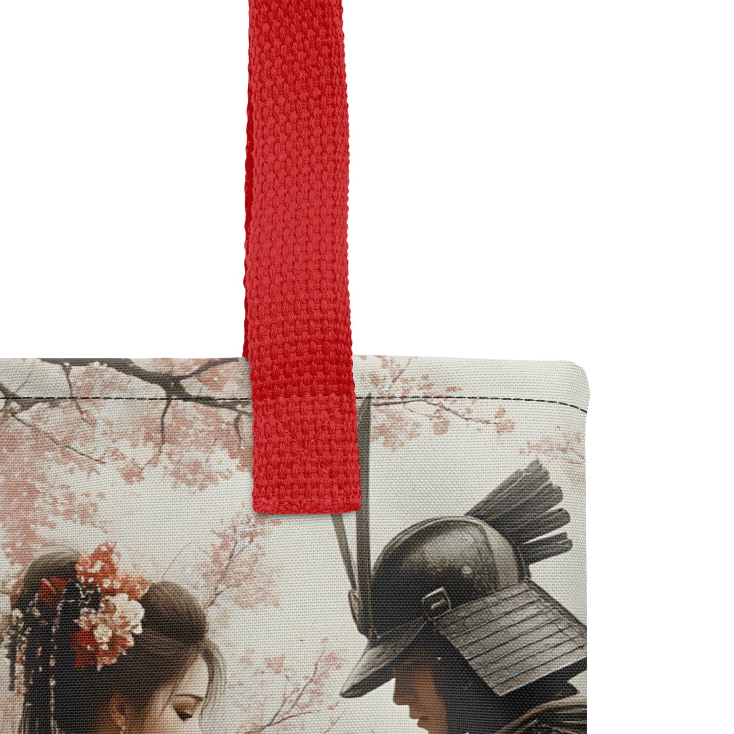 Geisha and her Samurai tote bag all over print