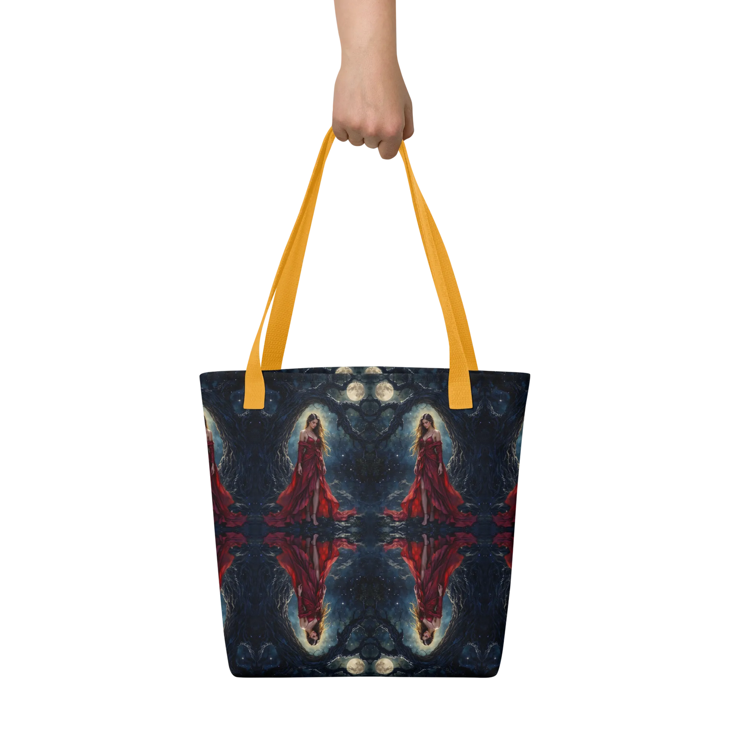 Lady in Red tote bag all over print