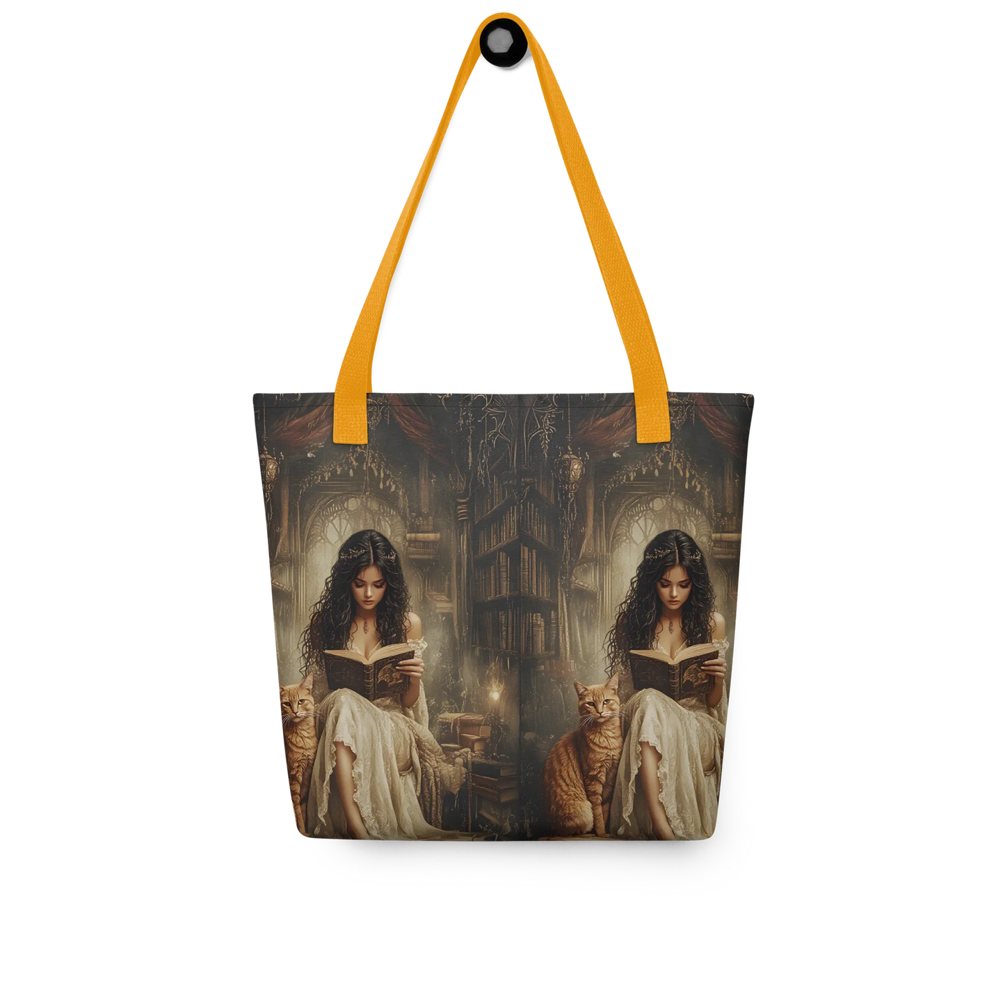 The Librarian tote bag all over print